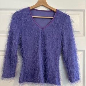 Purple Mohair Style Sweater in Small